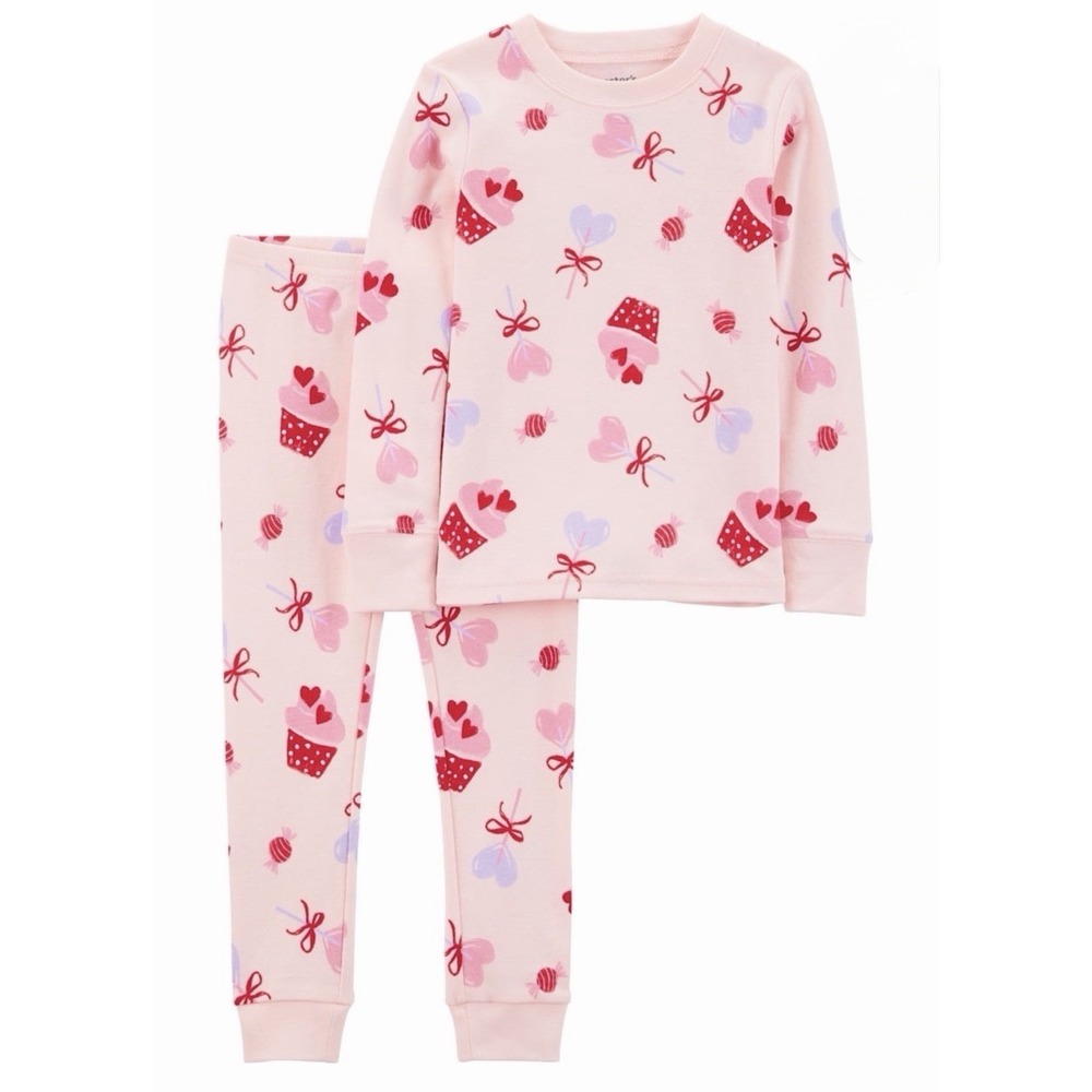Carter's Child of Mine Toddler Size 2T  Valentine's Pajama 2-Piece Set NWT